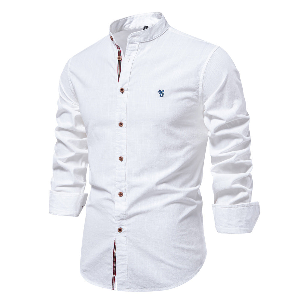 Japanese Solid Color Long Sleeve Shirt
