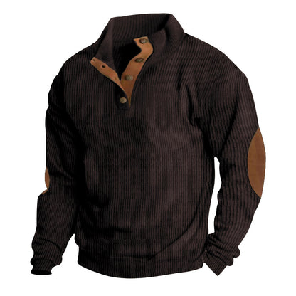 Casual Stand Collar Long Sleeve Sweater