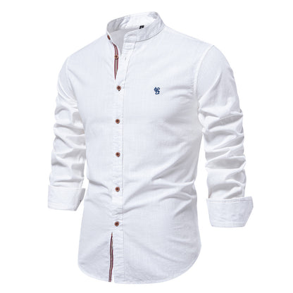 Japanese Solid Color Long Sleeve Shirt