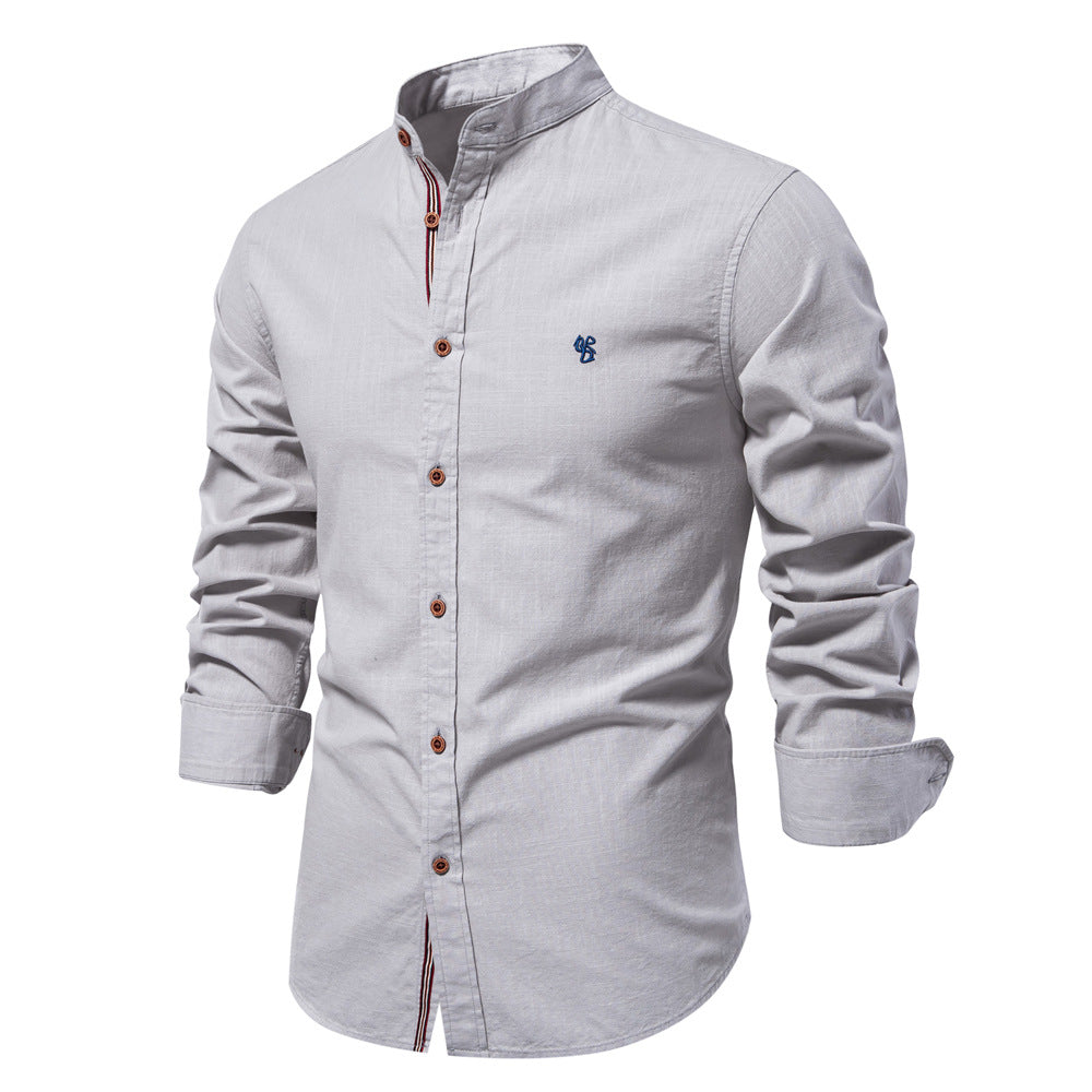 Japanese Solid Color Long Sleeve Shirt