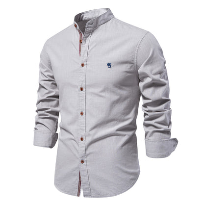 Japanese Solid Color Long Sleeve Shirt