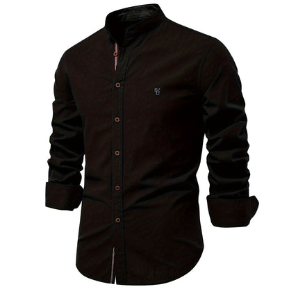 Japanese Solid Color Long Sleeve Shirt