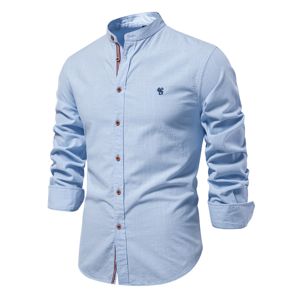 Japanese Solid Color Long Sleeve Shirt