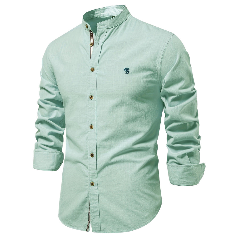 Japanese Solid Color Long Sleeve Shirt