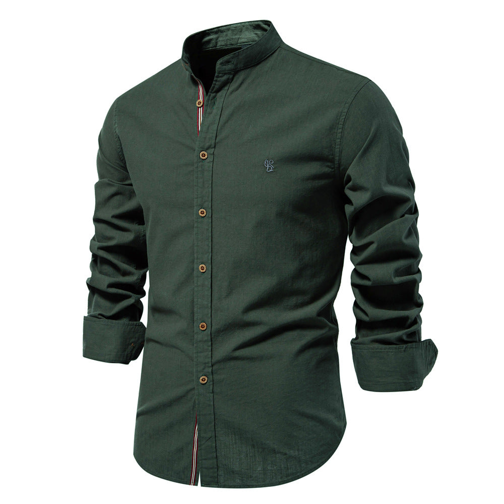 Japanese Solid Color Long Sleeve Shirt