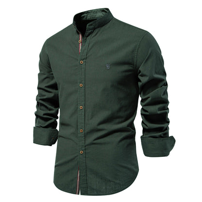 Japanese Solid Color Long Sleeve Shirt