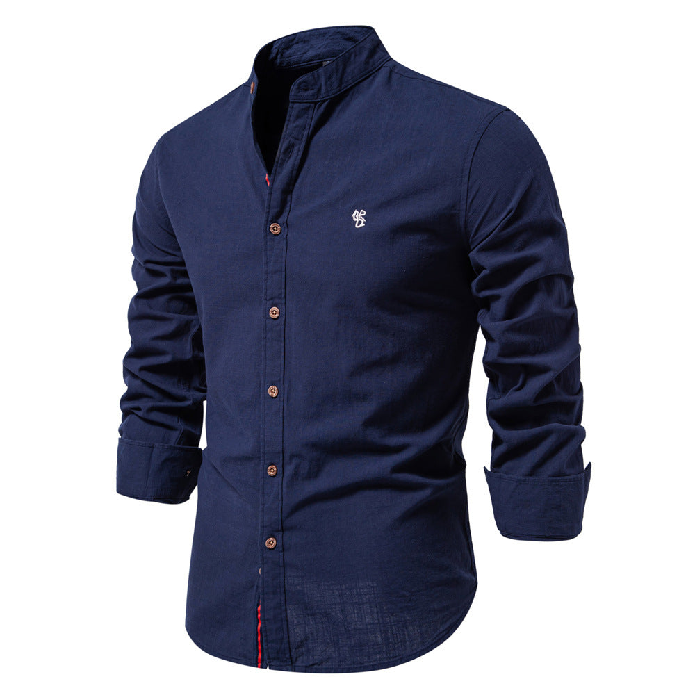 Japanese Solid Color Long Sleeve Shirt