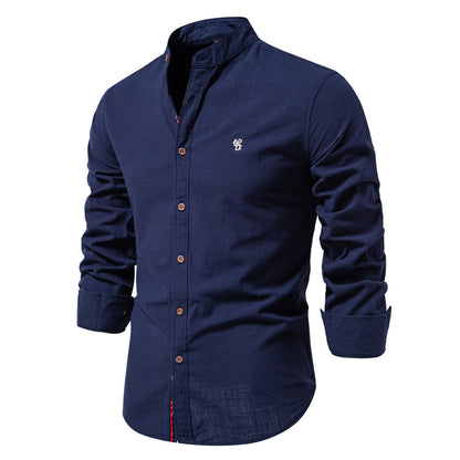 Japanese Solid Color Long Sleeve Shirt