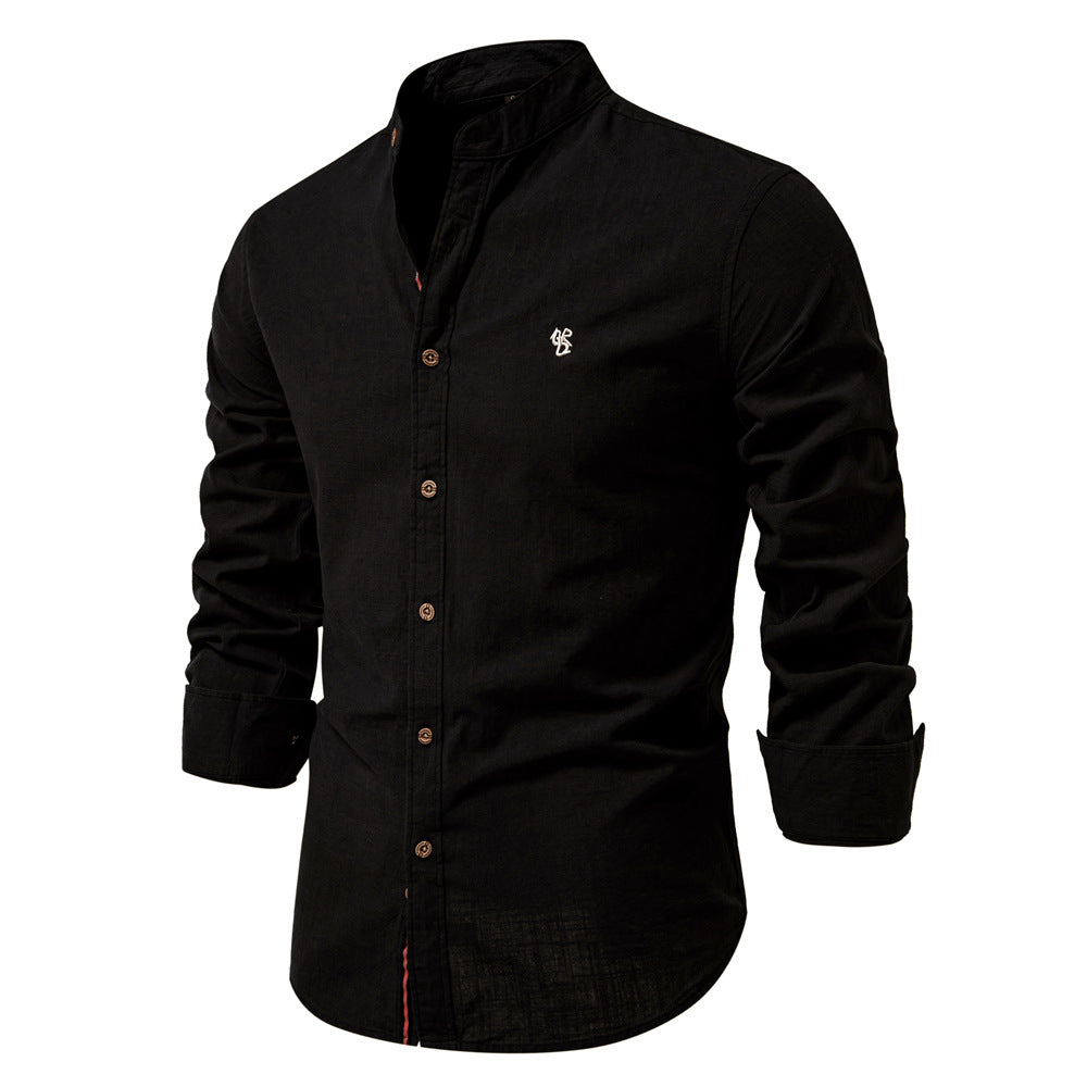 Japanese Solid Color Long Sleeve Shirt