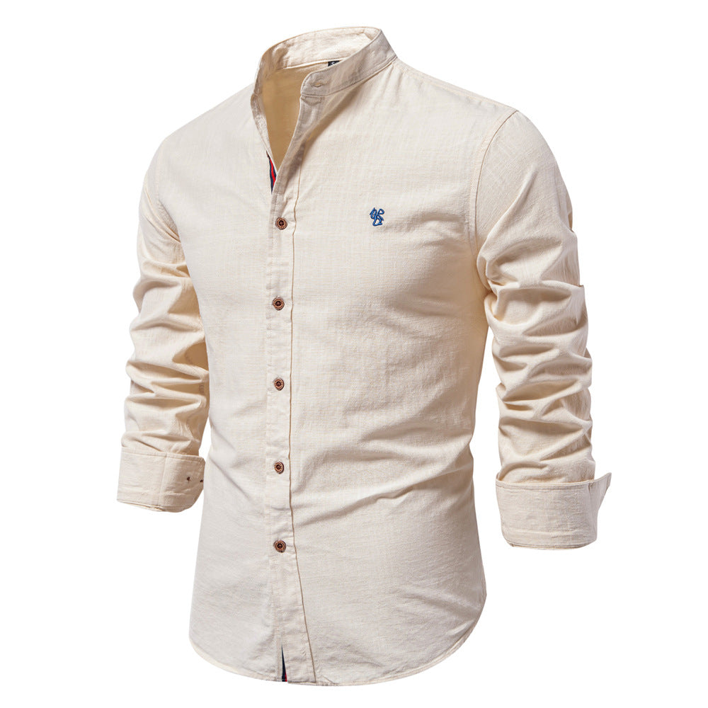 Japanese Solid Color Long Sleeve Shirt