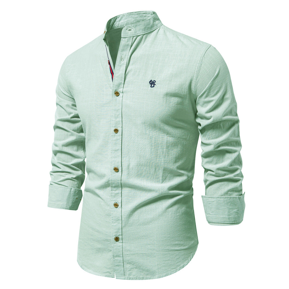 Japanese Solid Color Long Sleeve Shirt