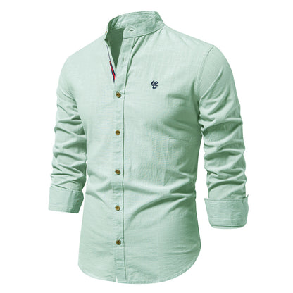 Japanese Solid Color Long Sleeve Shirt