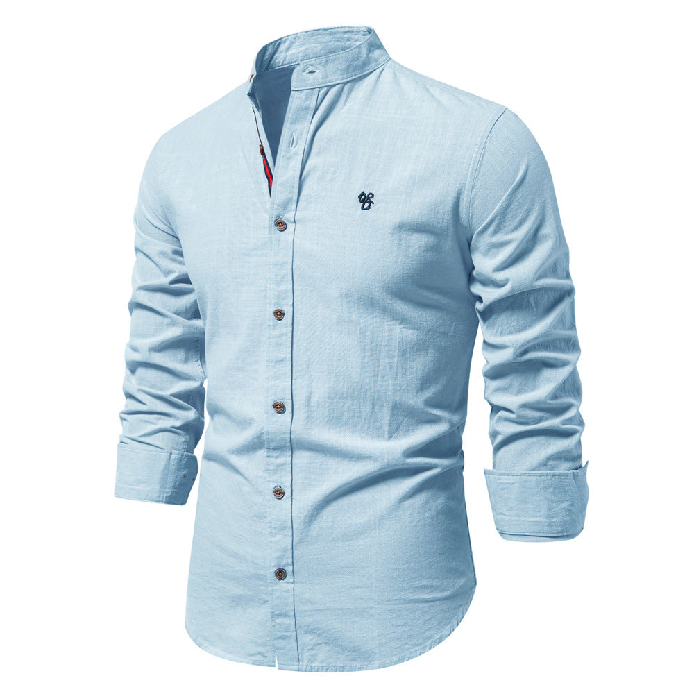 Japanese Solid Color Long Sleeve Shirt