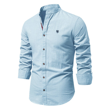 Japanese Solid Color Long Sleeve Shirt