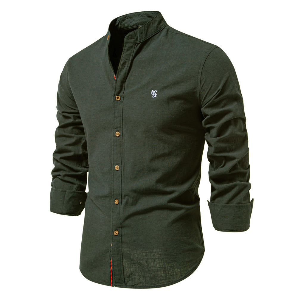 Japanese Solid Color Long Sleeve Shirt