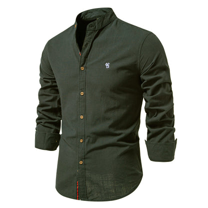 Japanese Solid Color Long Sleeve Shirt