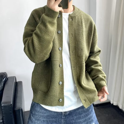 Solid Color Simple Knit Cardigan