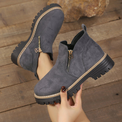 Side Zip Martin Boots