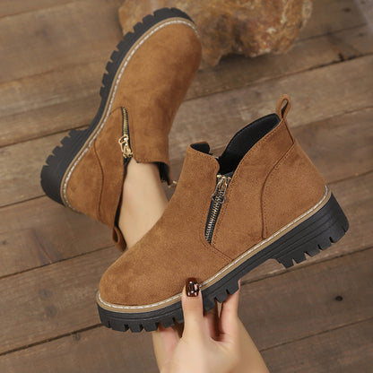 Side Zip Martin Boots