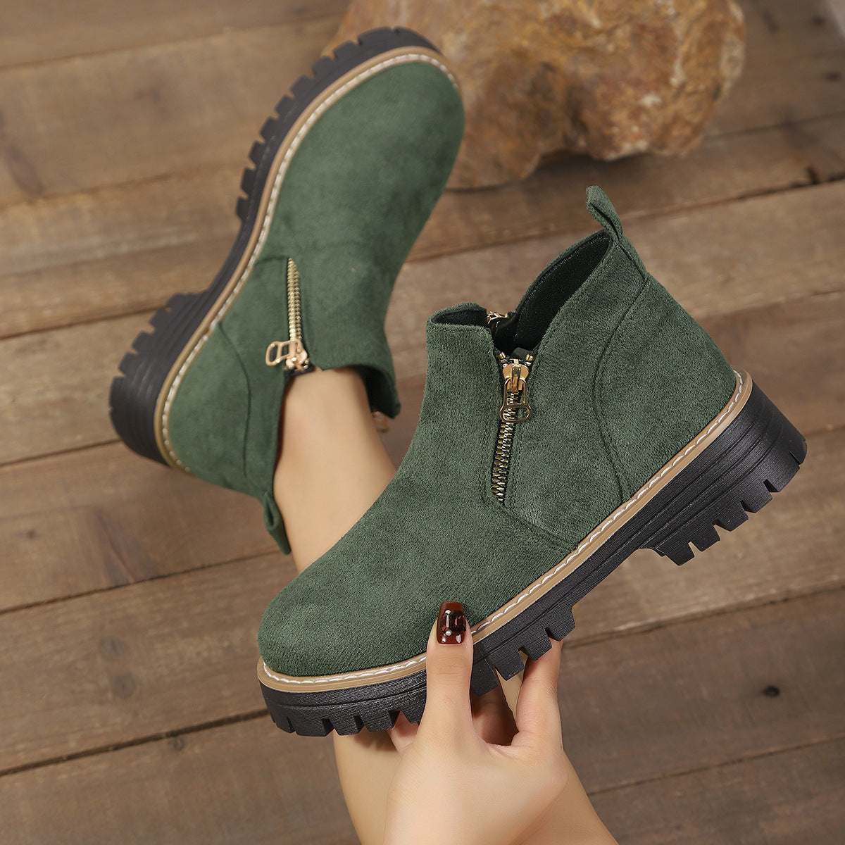 Side Zip Martin Boots
