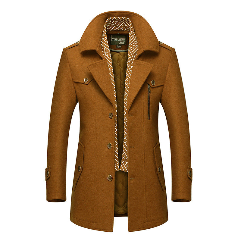Coat With Thickened Laps