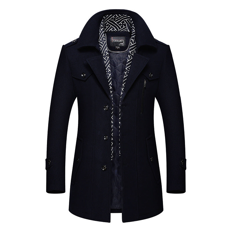 Coat With Thickened Laps