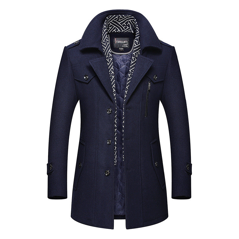 Coat With Thickened Laps