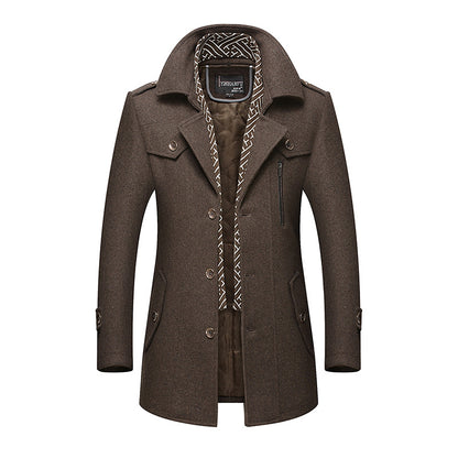 Coat With Thickened Laps
