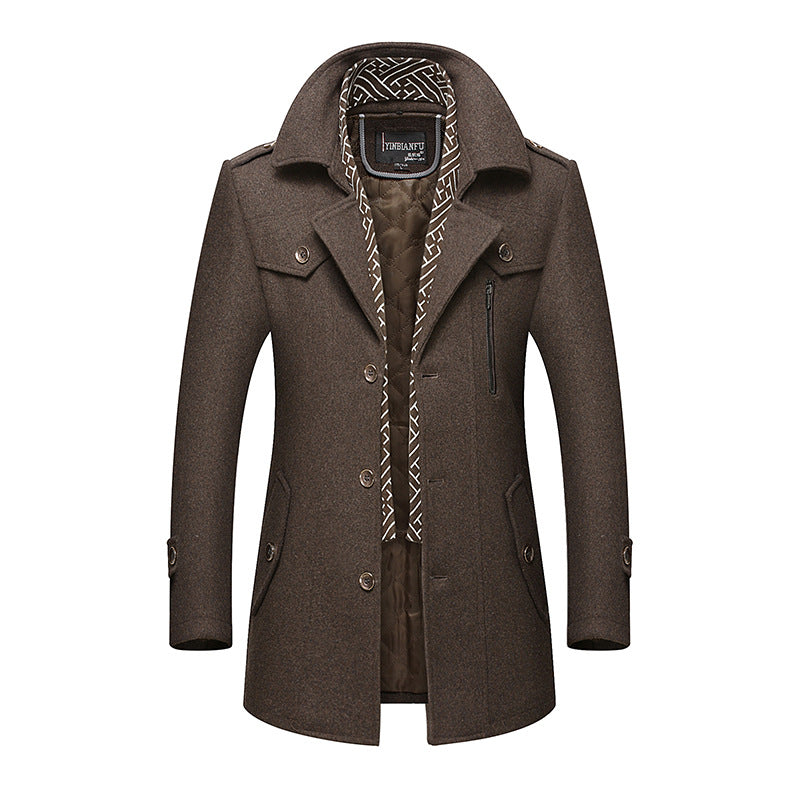 Coat With Thickened Laps