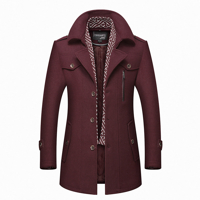 Coat With Thickened Laps